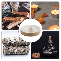 Круглый керамический держатель для благовоний&nbsp;AJEW-WH20072-10