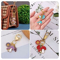 48 шт. 12 стильные осенние тематические подвески из сплава эмали ENAM-SZ0003-12