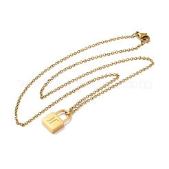 Ожерелья с подвесками из нержавеющей стали 304 Rolo NJEW-S444-01G-08