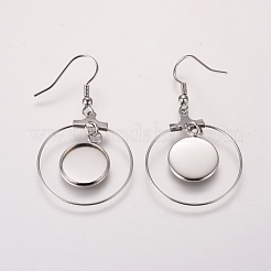 Acciaio inox orecchini pendenti&nbsp;EJEW-WH0004-01P