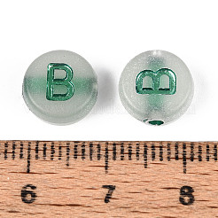 Светящиеся матовые акриловые бусины&nbsp;FACR-T008-02B