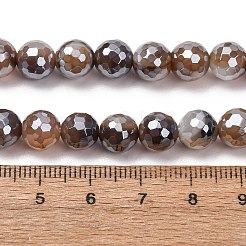 Chapelets de perles en agate naturelle électrolytique&nbsp;G-B191-A07-8mm-12