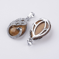 Природных тигровый глаз подвески&nbsp;G-E442-04K