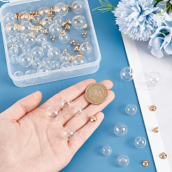 Набор для самостоятельного изготовления подвески в виде прозрачного круглого стеклянного шара DIY-PH0022-87G