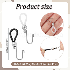 20 шт. 2-х цветный железный держатель молнии верхний&nbsp;FIND-CP0002-85