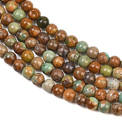 Natürliche afrikanische türkis (jasper) perlen stränge&nbsp;G-Z163-B02-4mm