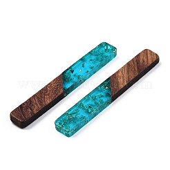 Большие подвески из прозрачной смолы и орехового дерева RESI-TAC0017-03C