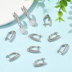 Shegrace Messing-Ohrringrohlinge mit Mikropavé-Fassung aus Zirkonia&nbsp;XGRQ79867-941P