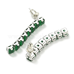 Ottone micro spianare orecchini zirconi&nbsp;EJEW-H014-08P