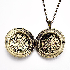 Ожерелья из медного медальона NJEW-R250-02AB