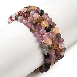 Нити из натуральных разноцветных турмалиновых бусин&nbsp;G-H336-A10-03