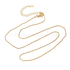 Ожерелья из латунной цепочки-коробки толщиной 0.8 мм&nbsp;NJEW-G341-02G