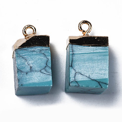 Синтетические бирюзовые подвески G-Q998-035C