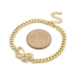 Латунные браслеты с микропаве из чистого кубического циркония BJEW-Z082-03G-01