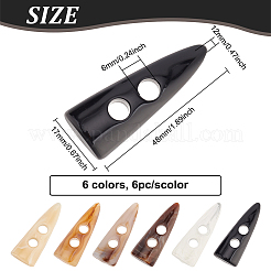 Пуговицы из смолы 36шт 6 цвета BUTT-FG0001-08