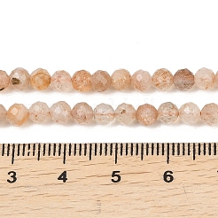 Нити бусин из натурального золота из солнечного камня&nbsp;G-B175-D11-4mm