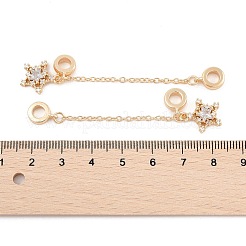 Стойка покрытие звезда латунь прозрачный кубический цирконий европейские защитные цепи KK-F879-23G