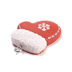 Подвески из непрозрачной смолы на рождественскую тематику RESI-F054-A08