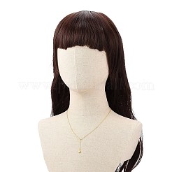 Collier lariat pendentif soleil en laiton avec chaînes câblées pour femme&nbsp;NJEW-JN04141