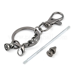 Schlüsselanhänger aus Metall mit Perlen&nbsp;LS-KEYC-D288-02B