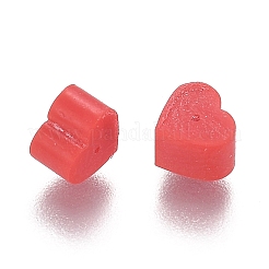 シリコン製ピアスキャッチ  ピアスバックキャッチ  ハート  レッド  5.2x5.7x3.5mm  穴：0.5mm&nbsp;X-RESI-N028-01A