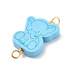 Окрашенные аэрозольной краской деревянные соединительные шармы&nbsp;PALLOY-JF01427-12