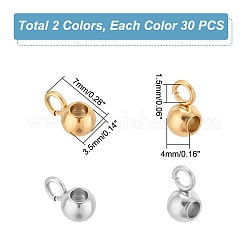 60 pieza de fianzas de tubo de acero inoxidable 304 de 2 colores&nbsp;STAS-UN0042-32