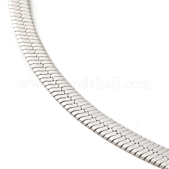 女性用ステンレススチールフラットスネークチェーンブレスレット202個  ステンレス鋼色  9-1/4インチ（23.6cm）&nbsp;STAS-A100-19P