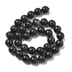 Нити бусин из натурального черного нефрита G-D0001-06-12mm
