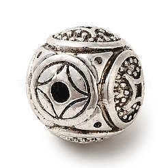 Сплавочные овальные бусины тибетского стиля &nbsp;TIBEB-L007-22AS