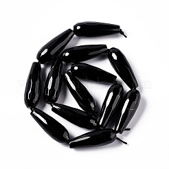 Натуральный черный камень бисер нитей G-I328-04