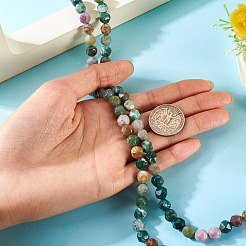 2 нити натуральных индийских агатовых бусин нити G-TA0002-54