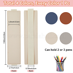 4 шт. двухцветный держатель для ручек из искусственной кожи ABAG-CP0001-13B