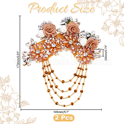 Florale Ornament-Accessoires aus Polyester&nbsp;DIY-WH0740-35A
