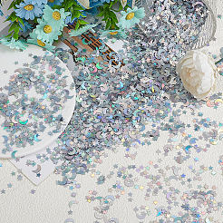 105 г пластикового конфетти в виде звезды и луны&nbsp;DIY-ME0002-20