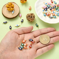 50 шт. латунные эмалированные подвески&nbsp;KK-CJ0001-81