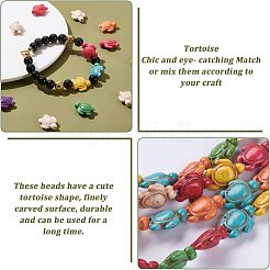 Синтетических нитей бирюзовые бусы G-NB0003-71