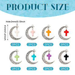 16шт 8 цвета окрашенные подвески из синтетической бирюзы&nbsp;FIND-TA0004-37