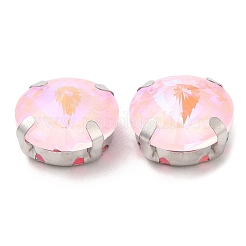 Мокко флуоресцентный(ми) плоский круглый пришитый страз&nbsp;GGLA-M006-02A-P05