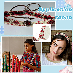 10 ярд полиэфирные ленты с вышивкой в этническом стиле OCOR-FG0002-25A