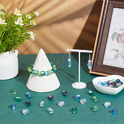 50шт. двухцветные акриловые бусины OACR-NB0001-47