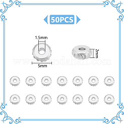 50 шт. бусины из нержавеющей стали марки 304 STAS-UN0059-85