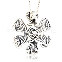 Антикварная посеребренные эмали сплава цветочные кулоны&nbsp;ENAM-N021-04