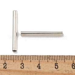 真鍮製チューブビーズ  カドミウムフリー＆鉛フリー  プラチナ  25x2.8mm  穴：2mm&nbsp;KK-B120-03L-P