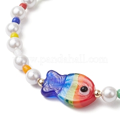 Круглые жемчужные бусины и стеклянные бусины BJEW-TA00637