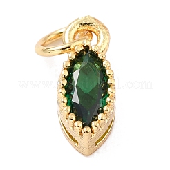 Настоящие 18k позолоченные латунные микро pave кубические циркониевые подвески ZIRC-L100-078G-02