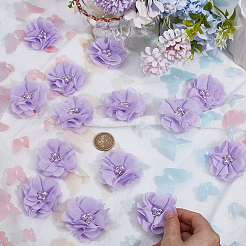 30 шт. полиэстер и пластик искусственный жемчуг и стразы цветочные украшения аксессуары&nbsp;DIY-SP0006-06D