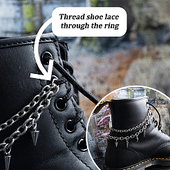 Dekorative Schuhketten aus Aluminium im Punk-Stil&nbsp;FIND-AB00057