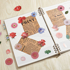 5 пакет 5 стиля ПВХ пластиковые цветочные самоклеящиеся декоративные наклейки STIC-CP0001-07