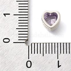 925 cuentas de circonita cúbica de plata esterlina&nbsp;STER-L066-06S-04